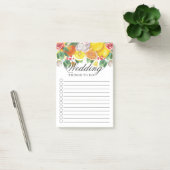 Citrus Waterverf Botanical Wedding Post-it® Notes (Kantoor)