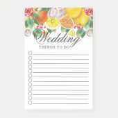 Citrus Waterverf Botanical Wedding Post-it® Notes (Voorkant)