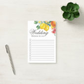 Citrus Waterverf Botanical Wedding Post-it® Notes (Kantoor)