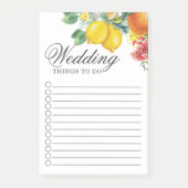Citrus Waterverf Botanical Wedding Post-it® Notes (Voorkant)