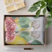 Citrus Waterverf Botanical Wedding Tissuepapier (Geschenk)