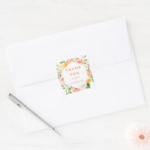 Citrus Waterverf bruiloft dank u Vierkante Sticker (Envelop)