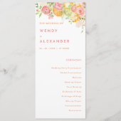 Citrus Waterverf Bruiloft Flat Programmakaart (Voorkant)