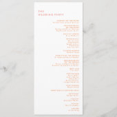 Citrus Waterverf Bruiloft Flat Programmakaart (Achterkant)