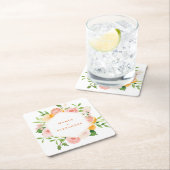 Citrus Waterverf bruiloft Kartonnen Onderzetters (Insitu)