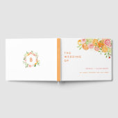 Citrus Waterverf Bruiloft Monogram Gastenboek (Volledig)