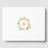 Citrus Waterverf Bruiloft Monogram Gastenboek (Achterkant)