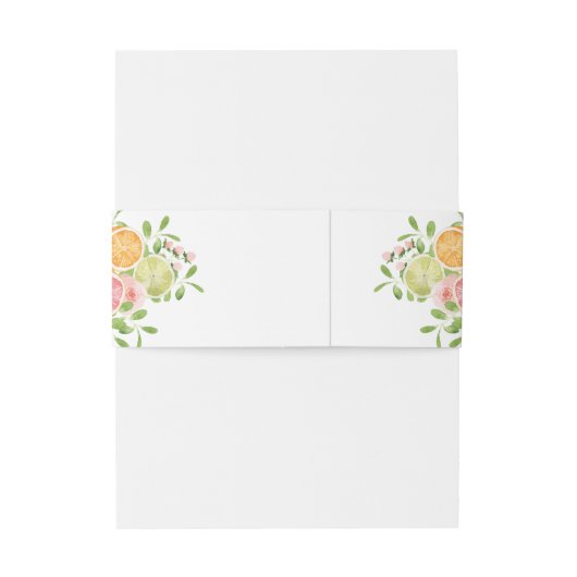 Citrus Waterverf bruiloft Uitnodigingen Wikkel (Achterkant Voorbeeld)