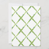 Citrus Waterverf Crest, Chinoiserie Wedding Kaart (Achterkant)