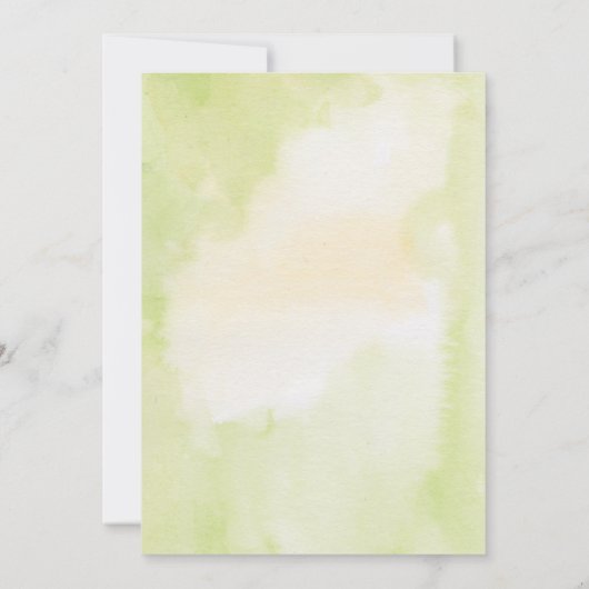 Citrus Waterverf Lemon Bridal Luncheon Invitation Kaart (Achterkant)