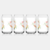 Citrus Waterverf Monogram Bruiloft Bruids Feest Blikvorm Glas (Links)