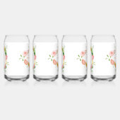 Citrus Waterverf Monogram Crest Bridal Party Blikvorm Glas (Links)