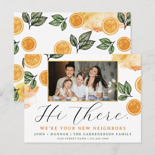 Citrus Waterverf Nieuw Buurland Briefkaart (Voorkant / Achterkant)