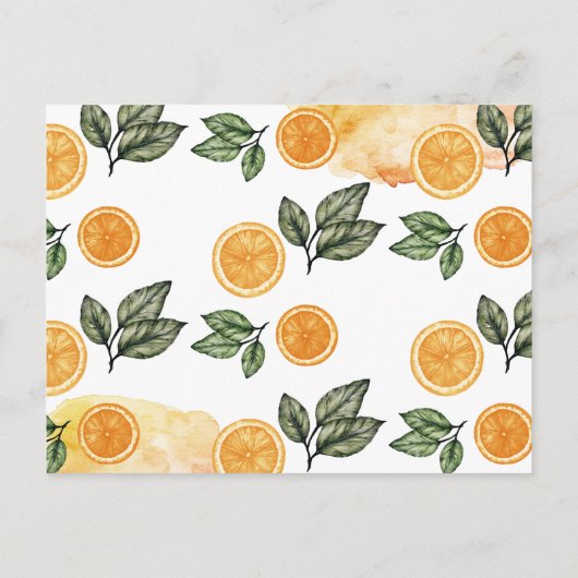 Citrus Waterverf Nieuw Buurland Briefkaart (Achterkant)
