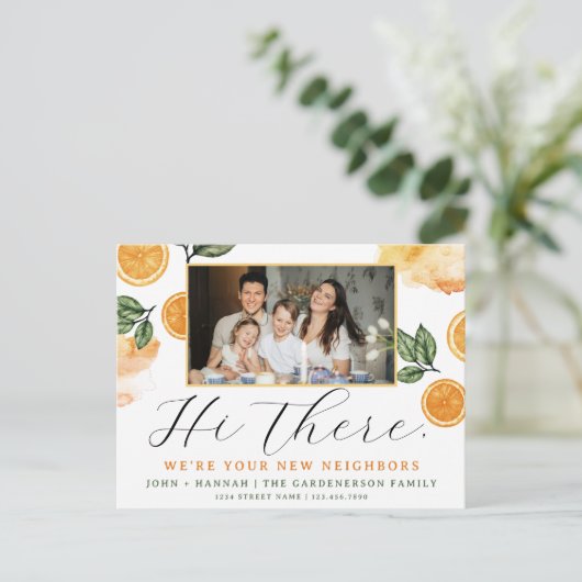 Citrus Waterverf Nieuw Buurland Briefkaart (Staand voorkant)