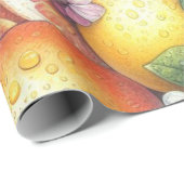 Citrus Waterverf Sinaasappel Fruit Botanische Zome Cadeaupapier (Rol Hoek)