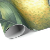 Citrus Waterverf Sinaasappel Fruit Botanische Zome Cadeaupapier (Rol Hoek)