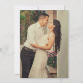 Citrus Waterverf trouwfoto Kaart (Achterkant)