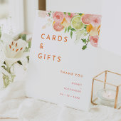 Citrus Waterverf Trouwkaarten en geschenken Reclamebord Met Voetstuk