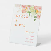 Citrus Waterverf Trouwkaarten en geschenken Reclamebord Met Voetstuk (Voorkant)