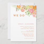 Citrus Waterverf We doen alles in één bruiloft Kaart (Voorkant)