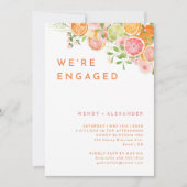 Citrus Waterverf We zijn verloofd Foto Kaart (Voorkant)