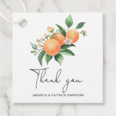 Citrus - Weddenschap Hartelijk dank Bedankjes Labels (Voorkant)
