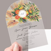 Citrus Wedding Acryl Uitnodigingen