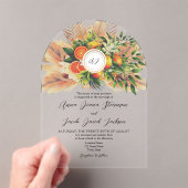 Citrus Wedding Acryl Uitnodigingen (Insitu (Draagbaar))
