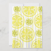 Citrus Wedding Invitation with Lemons and Limans Kaart (Achterkant)