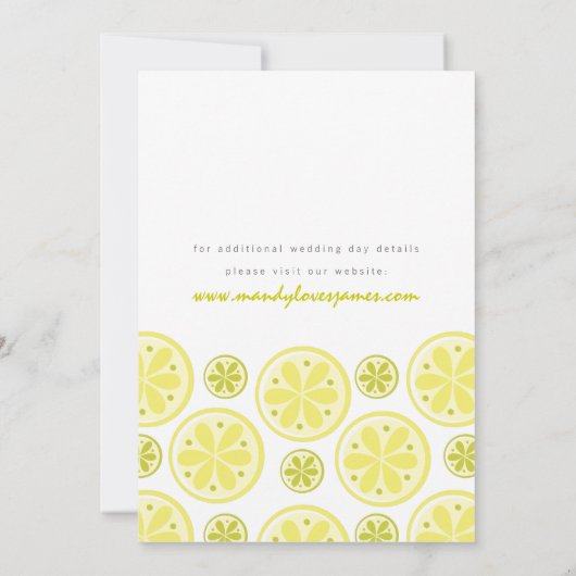 Citrus Wedding Uitnodiging (Achterkant)