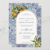 Citrus Wedding-uitnodiging Kaart (Voorkant / Achterkant)