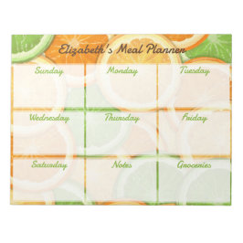 Citrus Weekelijkse Maaltijdplanner Notitieblok