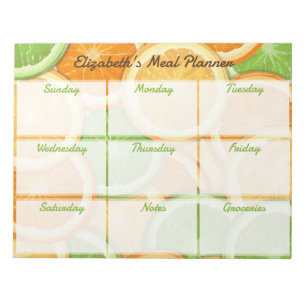 Citrus Weekly Meal Planner Notitieblok