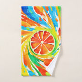 Citrus wervelende Splash Design Bad Handdoek (Handdoek)