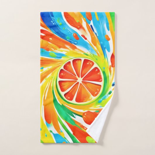 Citrus wervelende Splash Design Bad Handdoek (Handdoek)