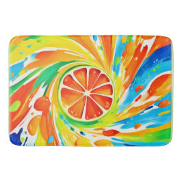 Citrus wervelende Splash Design Badmat