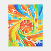 Citrus wervelende Splash Design Fleece Deken (Voorkant)