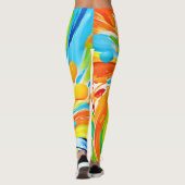 Citrus wervelende Splash Design Leggings (Achterkant)