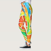 Citrus wervelende Splash Design Leggings (Links)