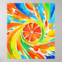 Citrus wervelende Splash Design
