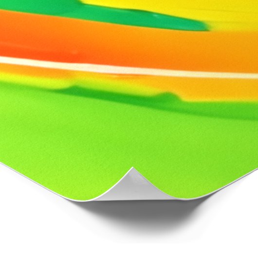 Citrus wervelende Splash Design Poster (Hoek)