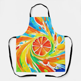 Citrus wervelende Splash Design Schort