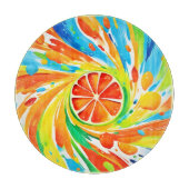 Citrus wervelende Splash Design Snijplank (Voorkant)