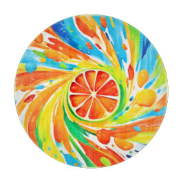 Citrus wervelende Splash Design Snijplank