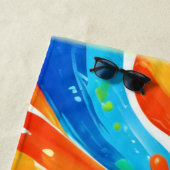 Citrus wervelende Splash Design Strandlaken (In situ)