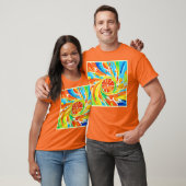 Citrus wervelende Splash Design T-shirt (Unisex)