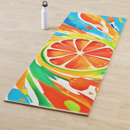 Citrus wervelende Splash Design Yogamat