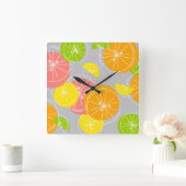 Citrus White clocknsquare grijs Vierkante Klok (Huis)