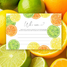 Citrus - Wie ben ik bruidsfeest spel Briefpapier